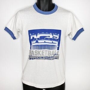 PC22 Basketball Tournament T Shirt Vintage 80s 1986 High School Ringer Tee